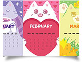 Kira Griffin cat calendar design 