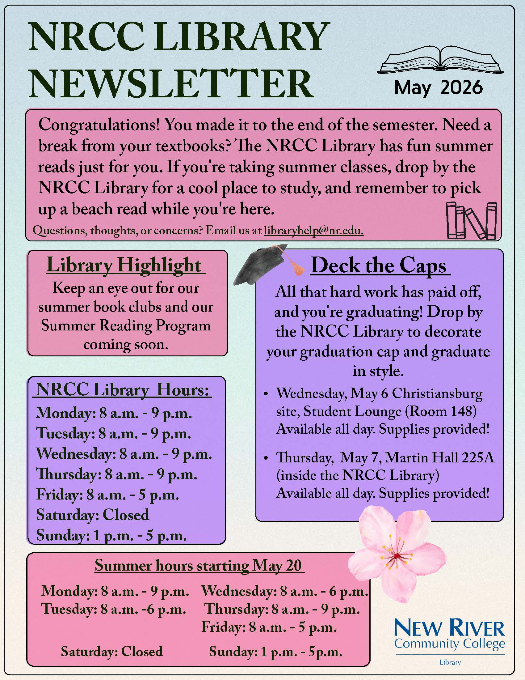 Newsletter for May 2026